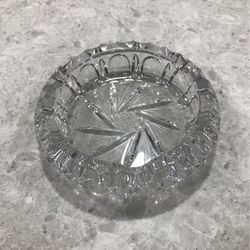 Vintage Crystal Glass Cigar Ashtray