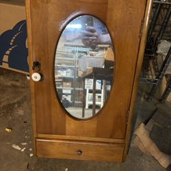 Vintage Wooden Mirrored Medicine Cabinet