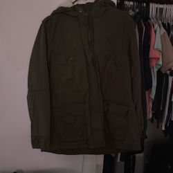 green winter jacket 