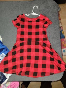 Red Checker Dress 4T