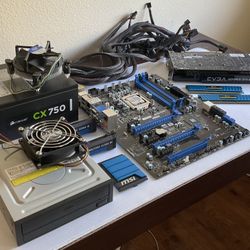 PC Parts + Empty PC Cases