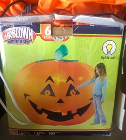 Airblown Inflatable 6ft Halloween Pumpkin