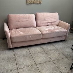 Sofa Couch Blush Velvet Size In Picture