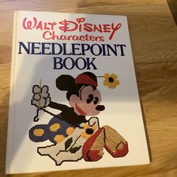 Walt Disney characters needlepoint hardcover book