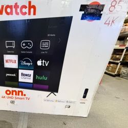 85. Tv. Onn smart 4K HGTV $55 down on financing free delivery six month warranty.
