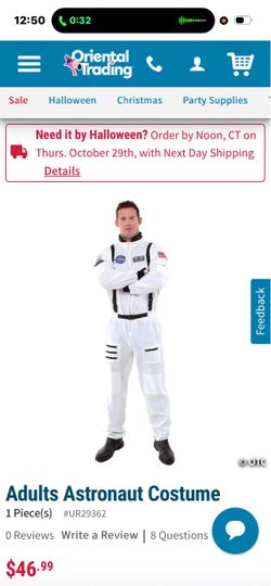 Spooktacular Creation Adult Astronaut Costume , Adult Size Small