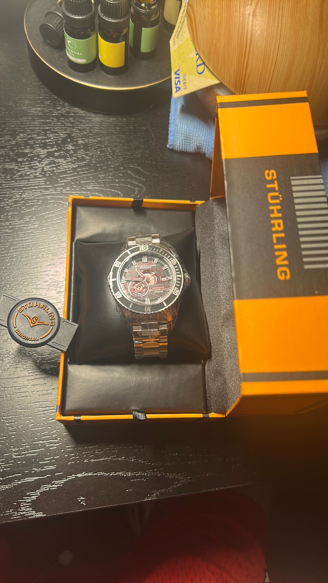 Stuhrling Original Radiance Automatic 44mm Skeleton (Black/Silver)