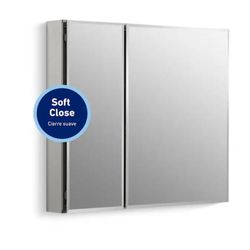 BRAND NEW 30-in x 26.125-in Surface/Recessed Mount Mirrored Rectangle Soft Close Medicine Cabinet