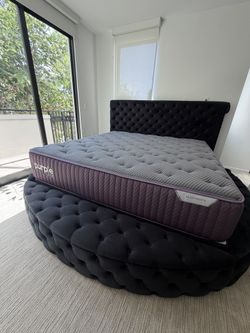 New In Box King Bed Frame With Hybrid Mattress (Read Description Below)
