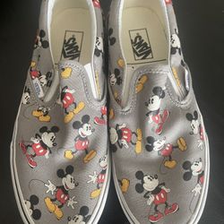 Very Rare Classic Disney Mickey Mouse Vans Slip-on Size M-6.5 W-8