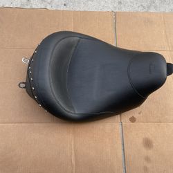 Harley Mustang Black Stud Solo Motorcycle Seat