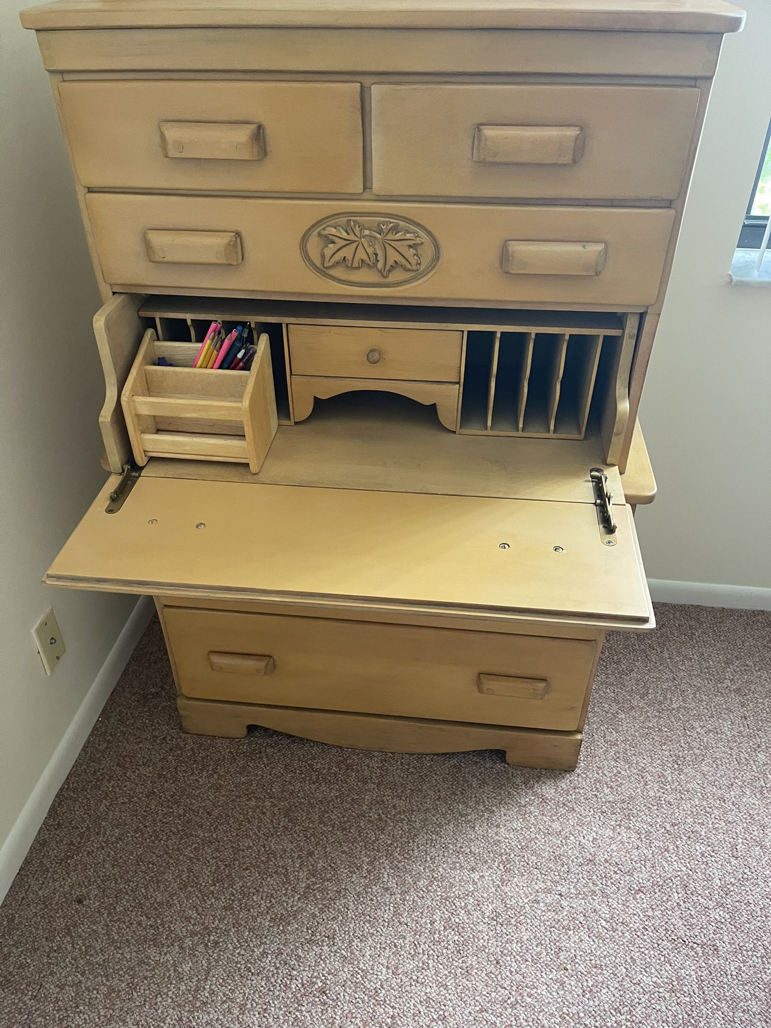 Antique Dresser and Desk Combination