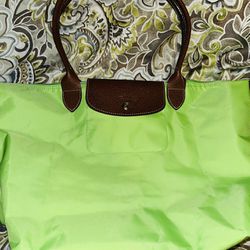 Brand New Neon Green Longchamp Bag