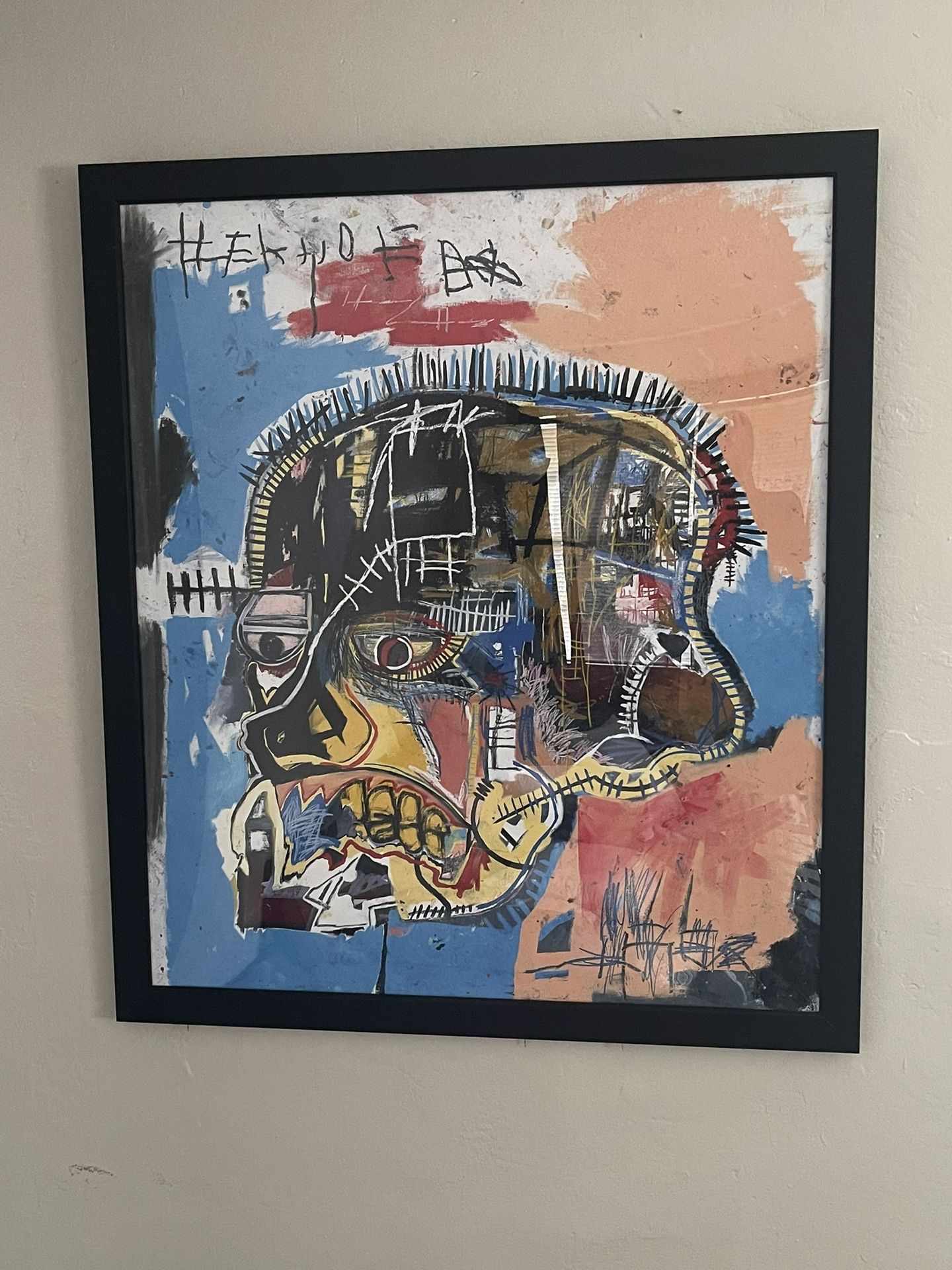 Untitled, 1981 (Basquiat Skull) 35x40in by Jean-Michel Basquiat