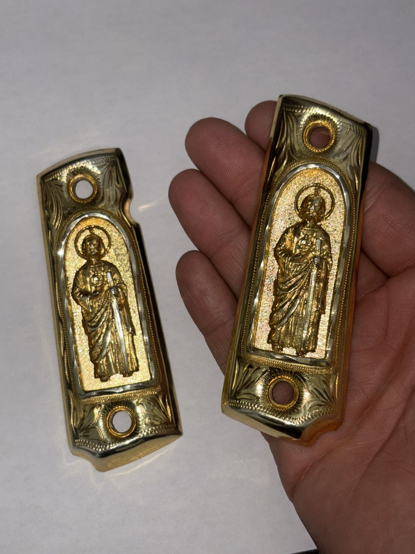 1911 Gold Plated Grips of San Judas