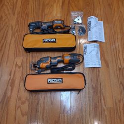 Ridgid Corded Electric One-handed Reciprocating Saw, 'Job Max'+Multi-tool head
