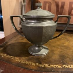 Pewter Covered Sugar Bowl