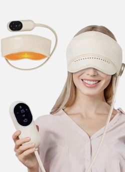 Sleep Mask with Heat,4 Modes 3 Temperature Settings,6 Airbags Compression Head