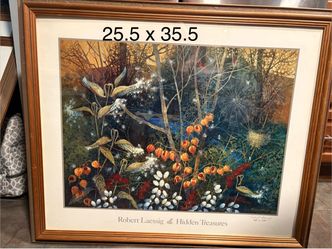 Signed Framed Robert Laessig Print Hidden Treasures