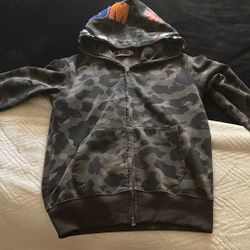 Black And Grey Bape Hoodie 