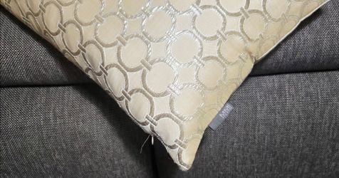 Designer Decorative Lumbar Pillow Gold Silver