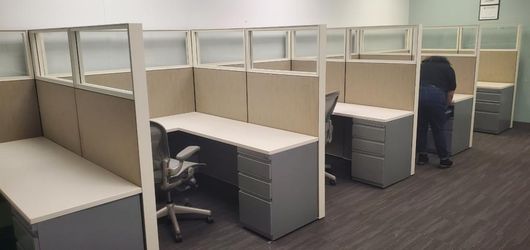 Haworth Compose 5x6x65 All Glass Modern White