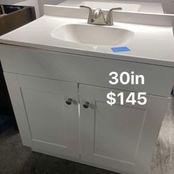 30in Bathroom Vanity With Top And Faucet
