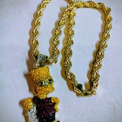 BRT SMP CHAIN ROPE 14K PLATED ON SALE