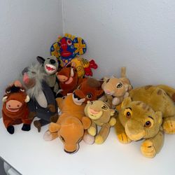Disney The Lion King Plush Lot of 9 Bean Bags