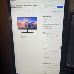 Samsung 27” Monitor 75hz