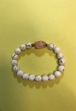 White turquoise and rose quartz bracelet