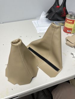 Corvette C5 shift And ebrake Boot In oak tan Original factory Color