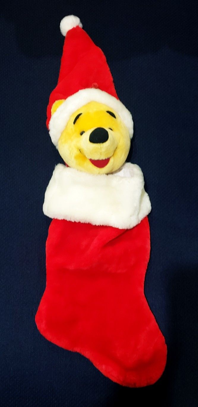 Vintage Disney Store Winnie The Pooh Stocking 8in x 24in