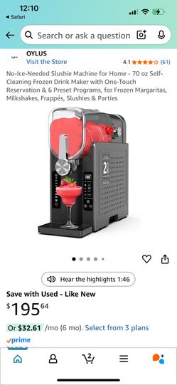 Oylus  No Ice Needed Slushie machine