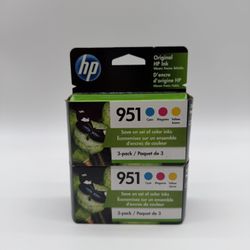 2 HP 951 Original Ink Cartridges Color 3-Pack 