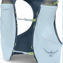 Osprey Duro LT Women's Running Hydration Vest with Hydraulics Soft Flasks  Color: Dawn Blue  Size: Large  Brand Osprey Color Dawn Blue Material Nylon 