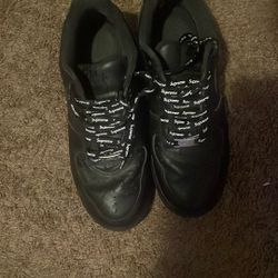 supreme black af1s
