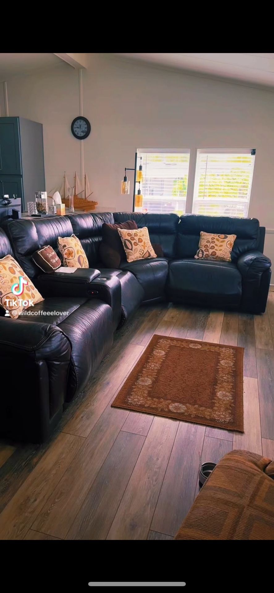Leather Sectional Seats 5 