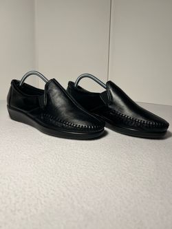 SAS Women’s 9.5WW Dream Slip-On Loafers, Moccasin Toe Dual Elastic Side Goring Comfort Leather