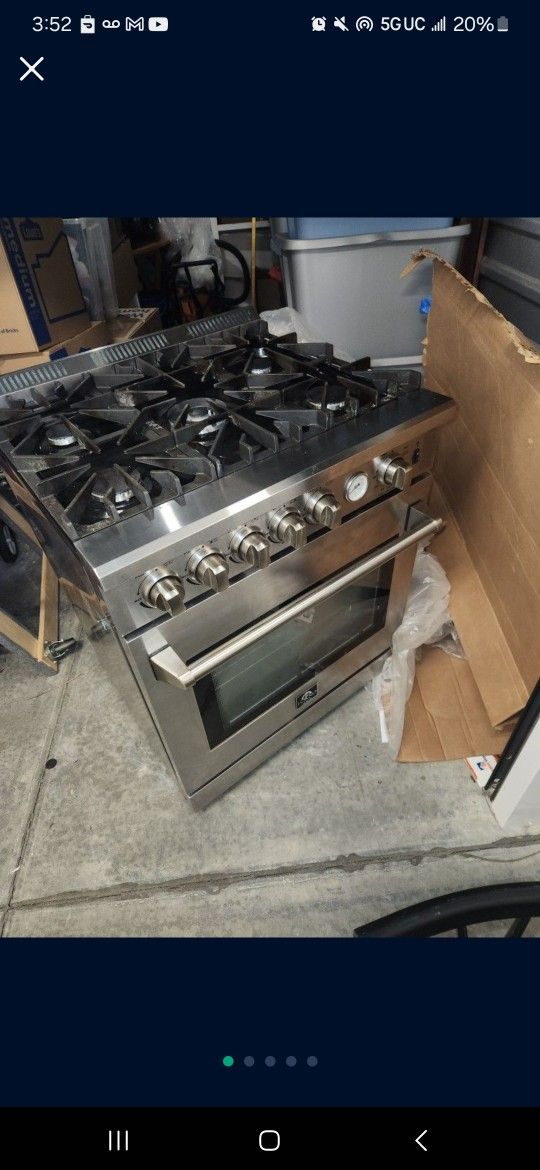 30' Forno Gas Stove 5 Burners
