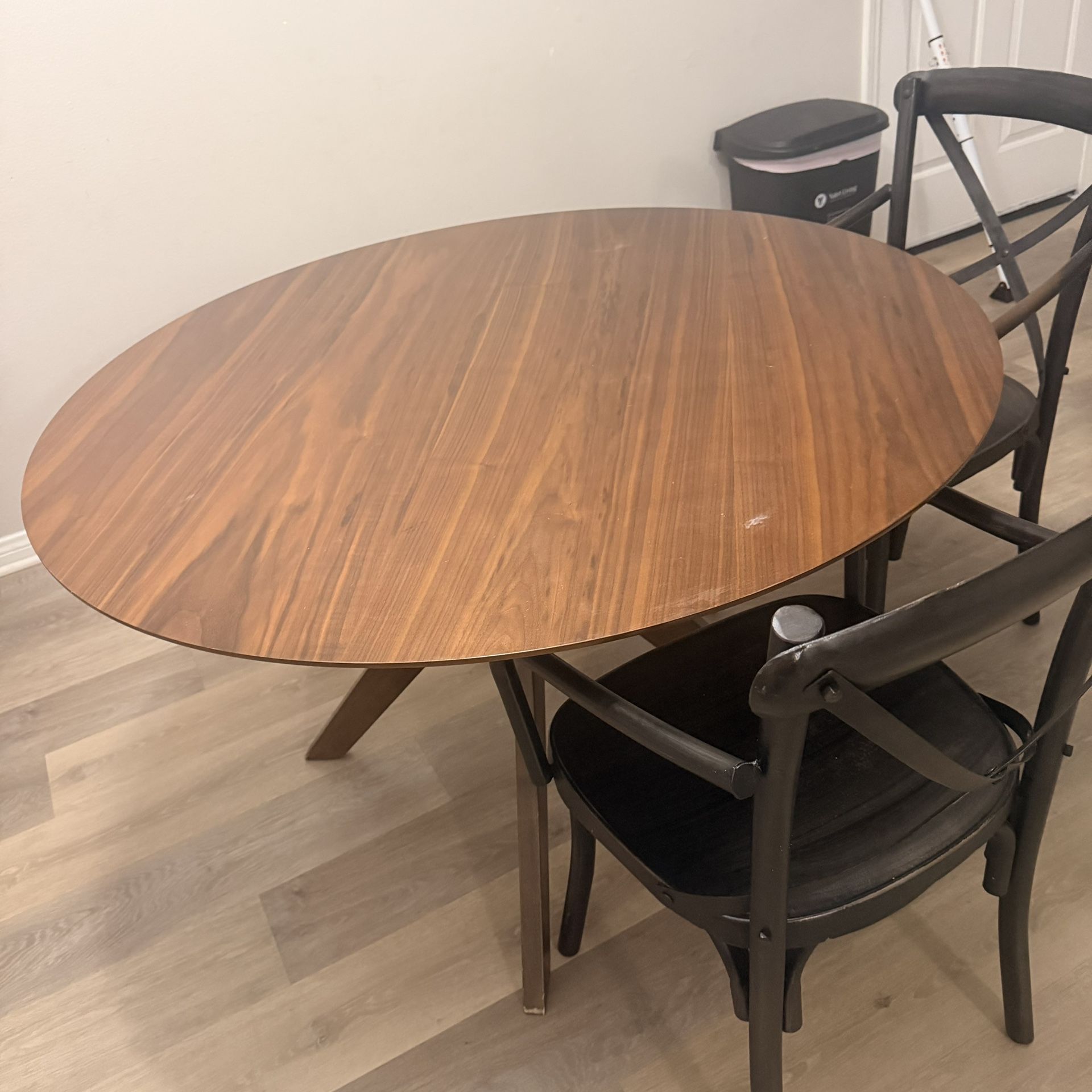 Dining table and chairs