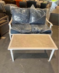 Patio Loveseat and Coffee Table Set