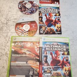 Marvel: Ultimate Alliance / Forza Motorsport 2 - Xbox 360 
Look at my profile for more video game stuff