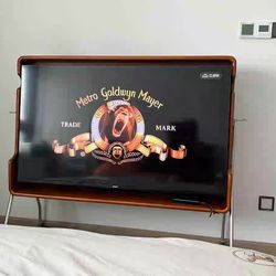 Rolling TV Cabinet Stand, 65 Inch TV, Solid Cherry Wood, Vintage Style 