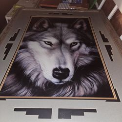 Framed Wolf Picture 