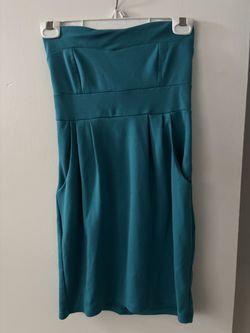 Strapless Turquoise Dress