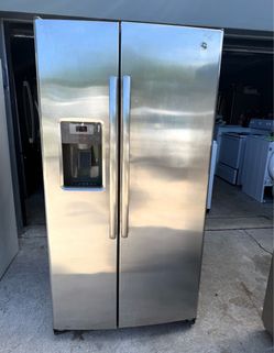 GE Stainless Steel Side-by-Side Refrigerator one month warranty