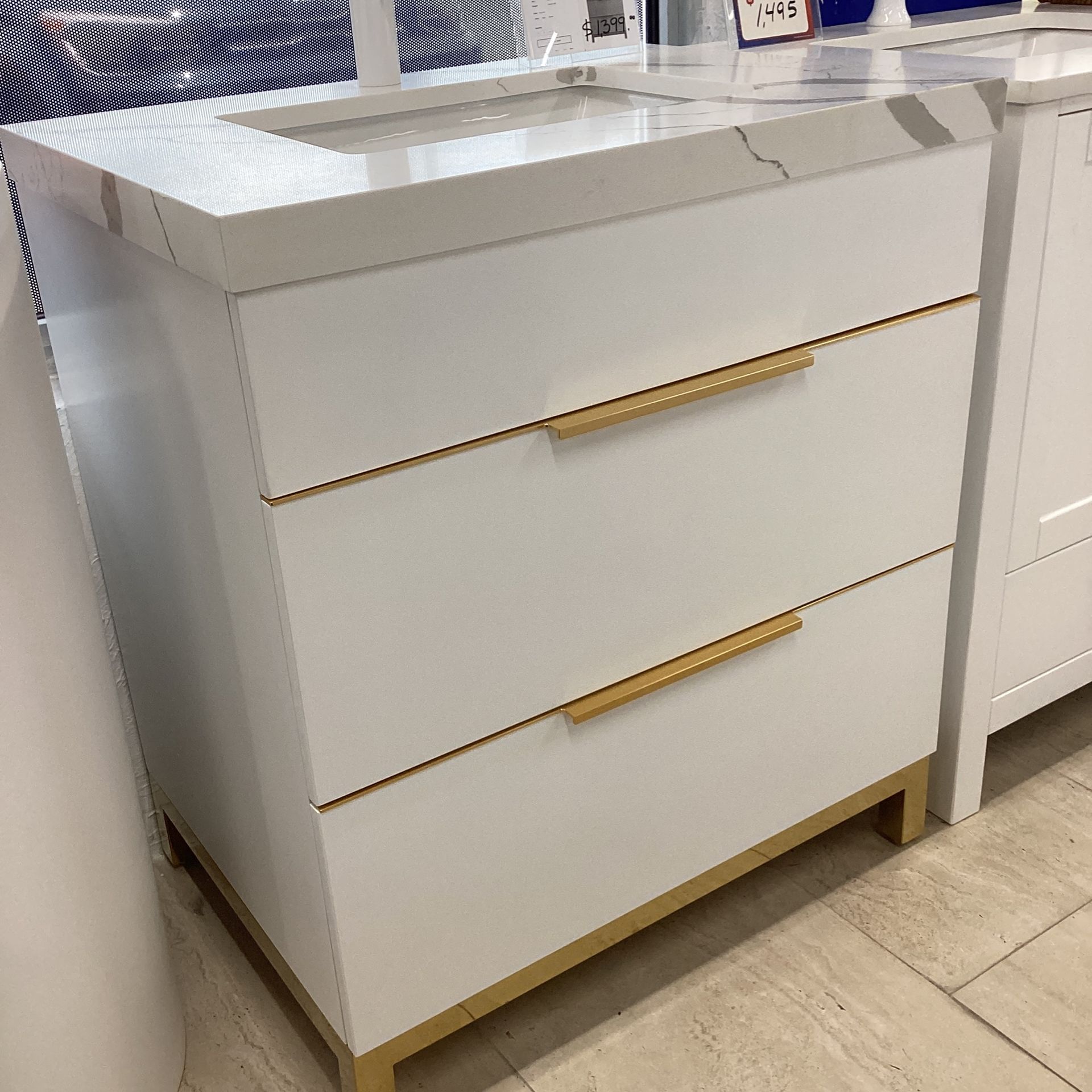 30” White Royal Mercer Bathroom Vanity Solid Wood Soft Close Drawers Quartz Countertop Ceramic Sink ❗️❗️❗️❗️❗️