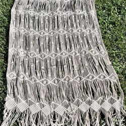 Macramé Curtain Panel(s) 78”L x 44” W Three (3) Panels 