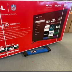 85 TV TCL smart 4K HDTV $55 down on financing free delivery six month warranty